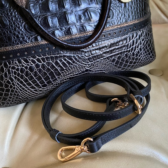 Vintage Brahmin Vivian Satchel & Wallet Set Melbourne Leather Tri-Color - Picture 10 of 15